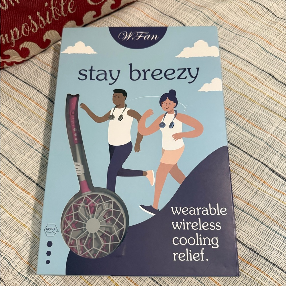 Wearable Wireless Cooling Relief - Black and Pink